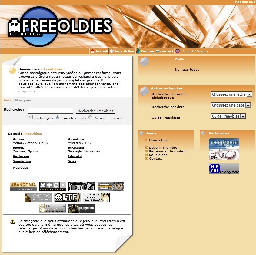 Free Oldies Site - Free Oldies - Catalogue de jeux gratuits...
