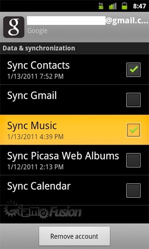 google music sync