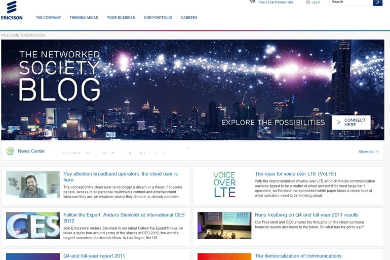 ericsson website - [rumeurs] Ericsson sera présent au MWC 2012