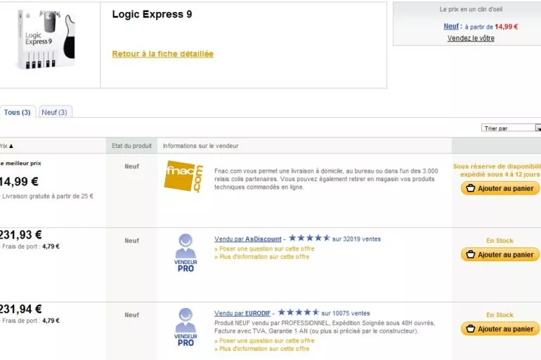 LogicExpress9 - Logic Express 9 à moins de 15€