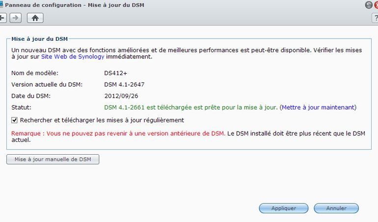 DSM 41 2647 - Synology DSM passe en version 4.1 2661