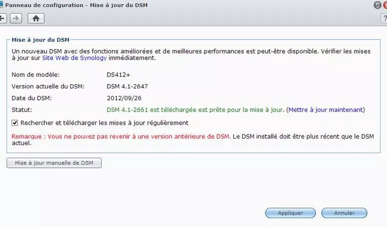 DSM 41 2647 - Synology DSM passe en version 4.1 2661