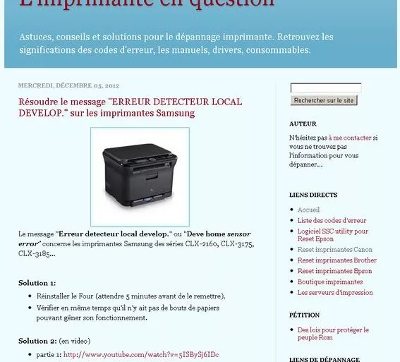 site imprimante - Trucs et Astuces pour votre imprimante