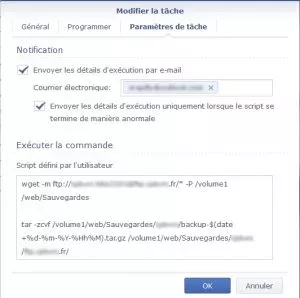 backup5 - Sauvegarde FTP automatique de son site vers un NAS