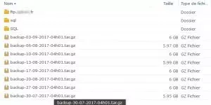 backup8 - Sauvegarde FTP automatique de son site vers un NAS