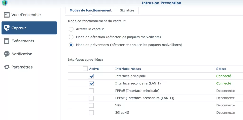 Intrusion Prevention - Mode de fonctionnement