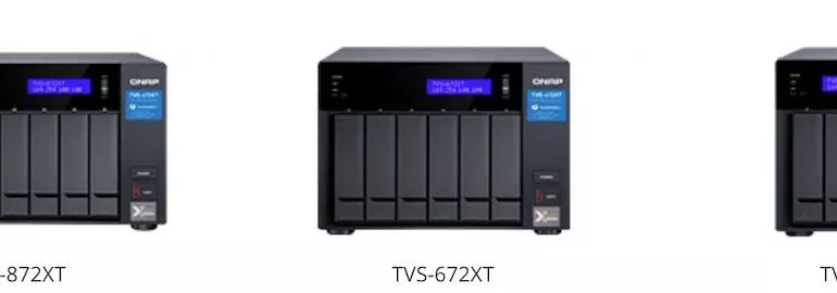 TVS x72XT - NAS QNAP TVS-x72XT : processeur Intel 8e génération, HDMI 2.0, 10GbE, Thunderbolt 3...