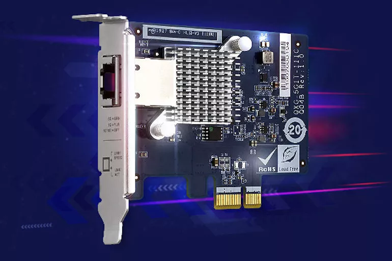 QXG 5G1T 111C - QNAP annonce l'arrivée de 3 cartes réseau 5 Gbit/s à partir de 77$