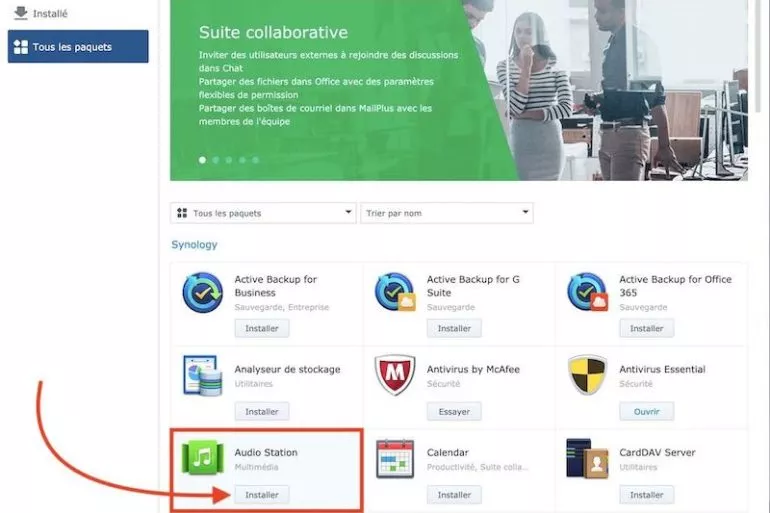 Synology centre paquets Audio Station - Les solutions multimédias de Synology