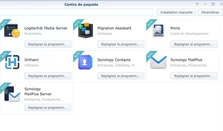 synology paquets beta - Synology prépare DSM 7.0 et propose les premiers paquets en Bêta