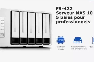 TerraMaster F5 422 - TerraMaster annonce le F5-422, un NAS 5 baies 10 Gbit/s