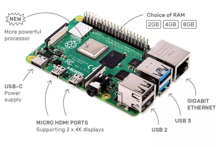 raspberry 8go - Un nouveau Raspberry Pi 4 débarque avec 8 Go de RAM = 75$