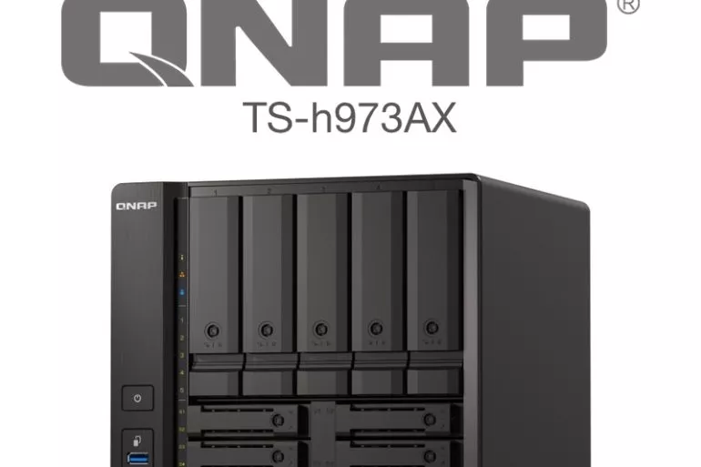 QNAP TS h973AX - QNAP TS-h973AX : NAS 9 baies, processeur Quad Core, réseau 10GbE et 2,5GbE