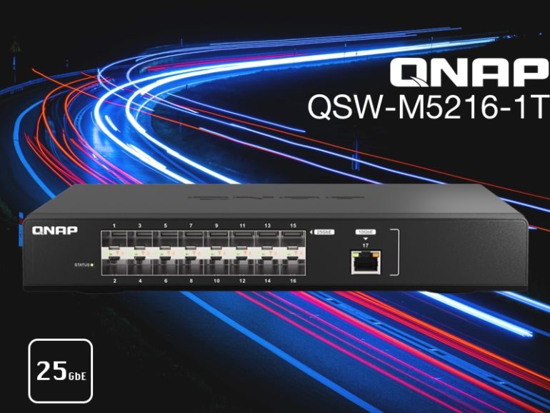QNAP QSW-M5216-1T : Switch L2 avec 16 ports 25GbE et 1 port 10GbE
