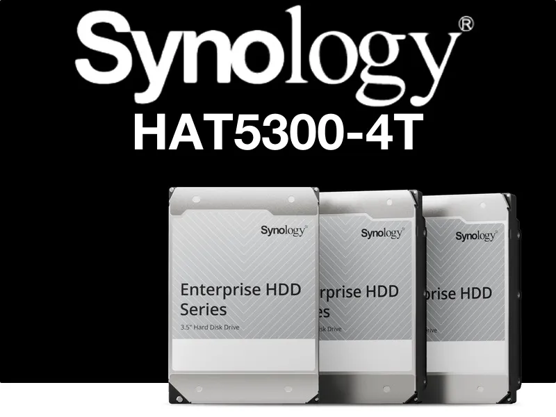 Disque Dur Synology HAT5320-4T SATA 3,5" 4 To - Optimisé Pour Serveurs NAS, Haute Fiabilité, Garantie 5 Ans