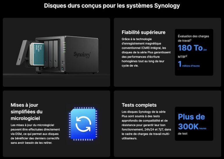 Disque Dur NAS Synology HAT3310-12T 12 To SATA 7200 Tr/min - Pour Serveur Et Stockage 24/7