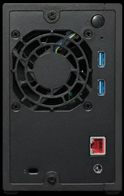 AS1202T Back - Asustor AS1202T et AS1204T : du 2,5 GbE et du décodage 4K en entrée de gamme