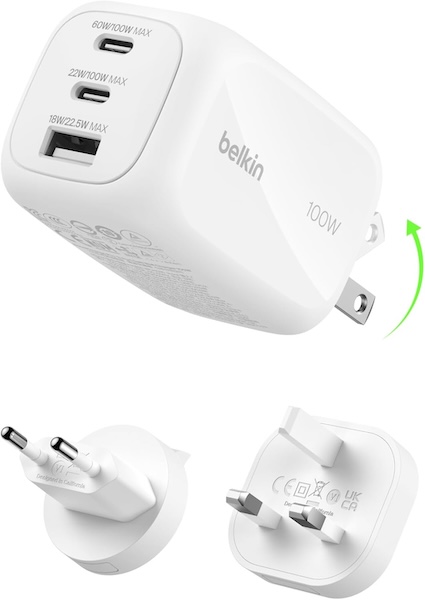 Belkin Chargeur Secteur - Mes accessoires indispensables pour voyager léger (sac, batterie, chargeurs…)
