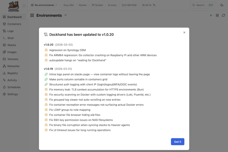 dockhand - Installer Dockhand sur un NAS Synology : guide rapide pour gérer Docker facilement