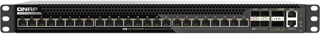 QNAP QSW M7230 2X4F24T - QNAP QSW-M7230-2X4F24T : le switch 100GbE qui rebat les cartes