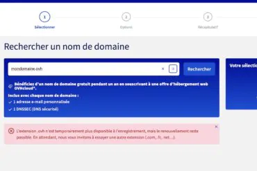 domaine ovh 2026 - OVHcloud suspend les nouveaux enregistrements en .ovh
