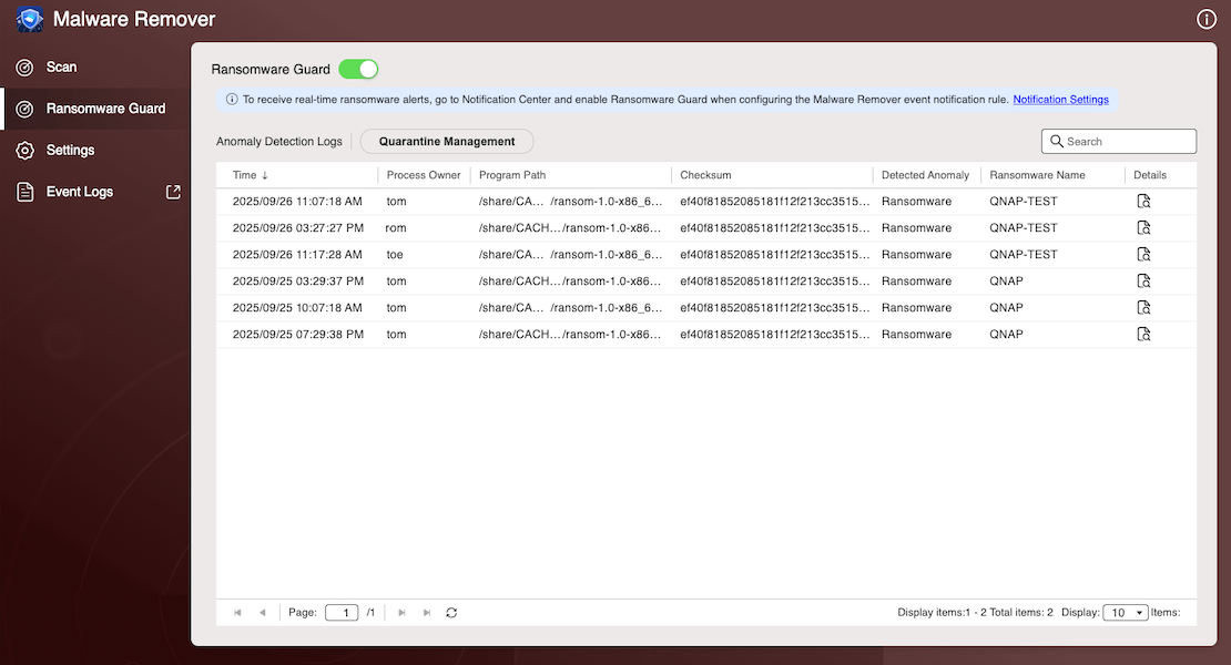 ui malware - QNAP QuTS hero 6 est disponible : tout ce qu'il faut savoir...
