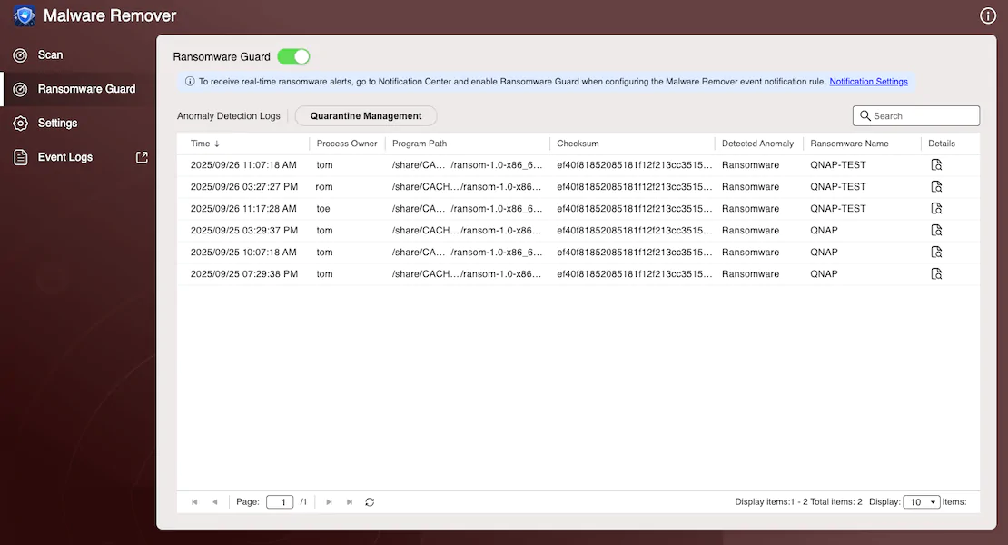 ui malware - QNAP QuTS hero 6 est disponible : tout ce qu'il faut savoir...