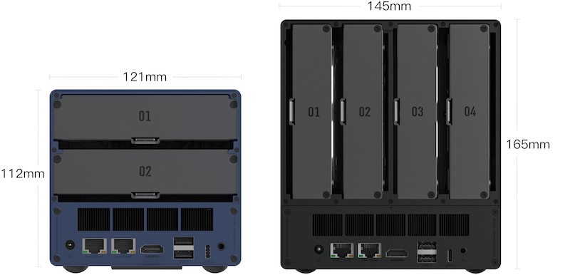 Beelink ME Pro tailles - Beelink ME Pro 2026 : modulaire jusqu'à 136 To et 80 TOPS pour l'IA locale