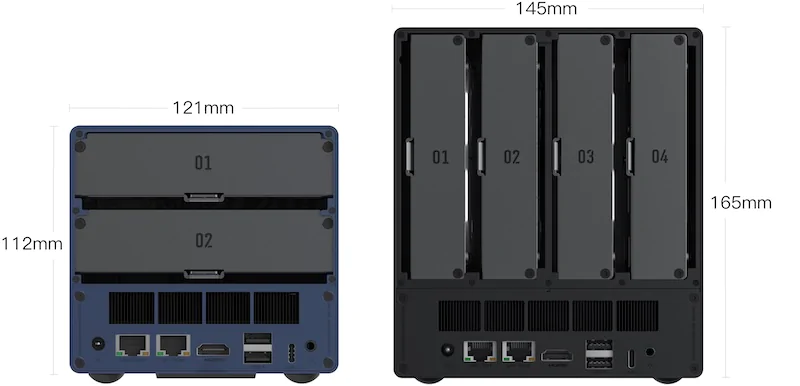 Beelink ME Pro tailles - Beelink ME Pro 2026 : modulaire jusqu'à 136 To et 80 TOPS pour l'IA locale
