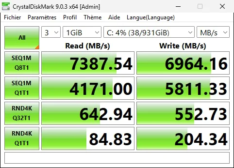 CrystalDiskMark Samsung 990 Pro - Test du Minisforum MS-A2 : Mini PC ultra-puissant et connecté