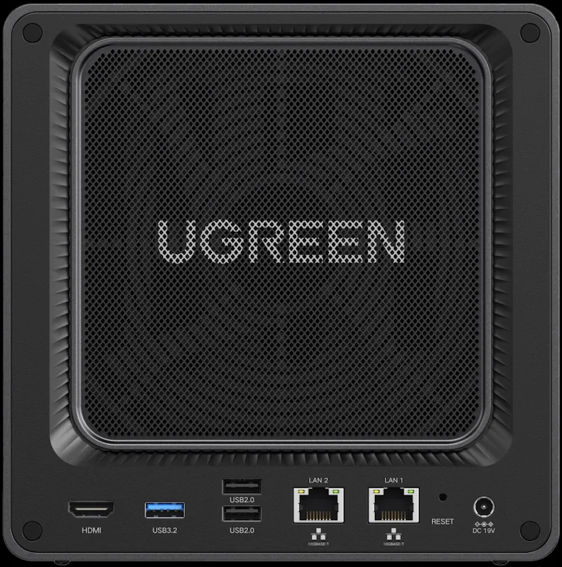 DXP4800 GT back 2026 - UGREEN DXP GT Series : AMD Ryzen, U.2, RAM ECC, 10 GbE