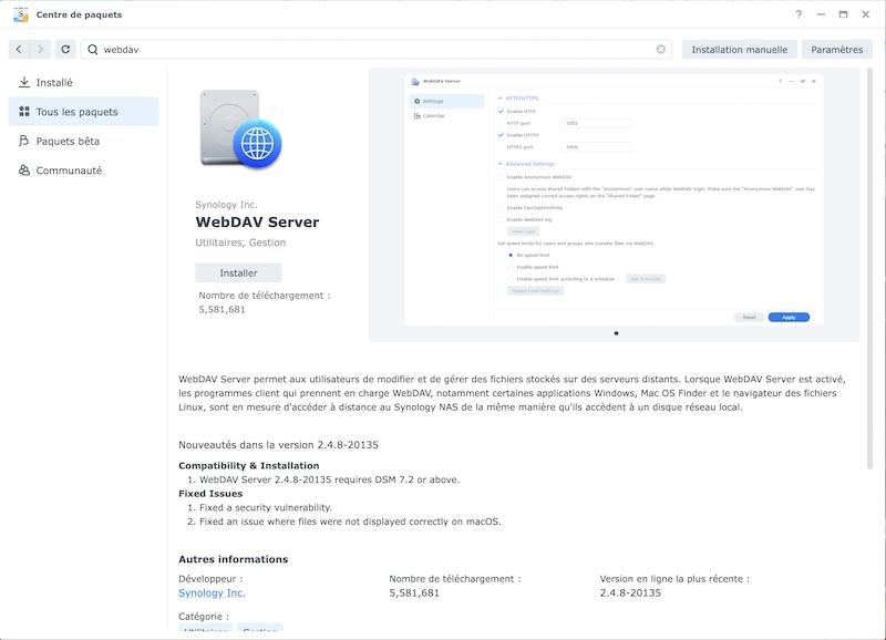 webdav synology - Synchronisez vos favoris avec Floccus et WebDAV sur votre NAS Synology