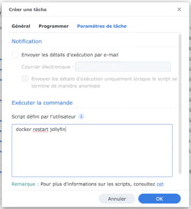 script - NAS Synology : redémarrer un conteneur Docker gourmand en RAM